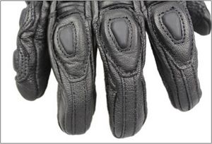 DUHAN Lederen motorfietshandschoenen Mannelijke volledige vingerhandschoenen Off-road racehandschoenen koolstofvezel Motorhandschoenen Valweerstand M L X303D