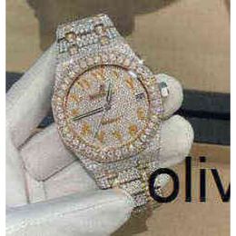 DUJK CASHJIN Icedout montre hommes montre-bracelet de luxe Bling glacé VVS Moissanit diamant W534FP4X7YOR6