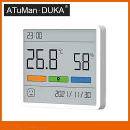 Duka Atuman Th1 Thermohygromètre Capteur d'humidité de température numérique 3,67 pouces LCD Affichage du thermomètre à domicile