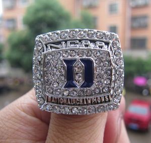 DUKE BLUE 2015 DEVIL S NATIONAL Team Champions Championship Ring Met Houten Doos Mannen Sport Fan Souvenir Groothandel 2024