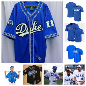 DUKE BLUE DEVILS 43 Cole Hebble 24 Chad Knight 13 Devin Obee 45 Joshua Solomon camiseta de béisbol 30 Andrew Yu 12 Jonathan Santucci camiseta de béisbol cosida a medida