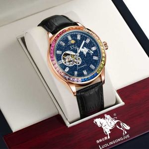 Duque de Lorena auténtico cielo estrellado de gama alta reloj mecánico para hombre Sea Phantom guapo famoso