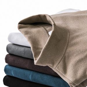 Dukeen Dral col haut couleur unie Lg manches T-Shirt hiver vêtements pour hommes épaissi sous-vêtement thermique hauts z8qD #