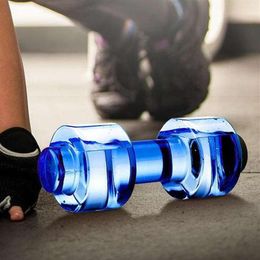 Haltère tasse fitness bouteille d'eau tasse scellée fuite 550 ml bouteille de sport pratique grande eau fitness 201y