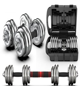 Dumbbell Men039s Fitness Harbell électroplate 15 kg 20 kg 30 kg 45 kg Équipement de fitness de poids réglable pour usage domestique 7460341
