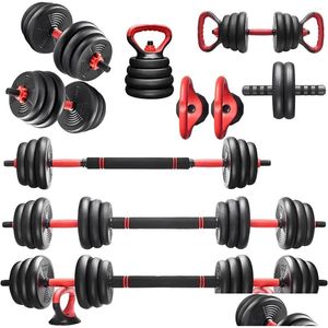 Halters Barbell Kettlebell Set 10 kg Verstelbare gewichten Home Gym Drop Delivery Sport Buiten Fitnessbenodigdheden Apparatuur Dhjvc