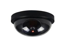 Caméra factice dôme faux extérieur intérieur faux caméra de surveillance caméra de la vidéosurveillance clignotant la lumière LED rouge pour la sécurité domestique8994961