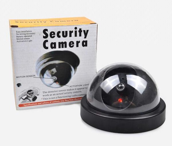 Caméra de vidéosurveillance factice de sécurité intérieure, faux dôme, caméra de Surveillance clignotante pour la maison et le bureau, LED