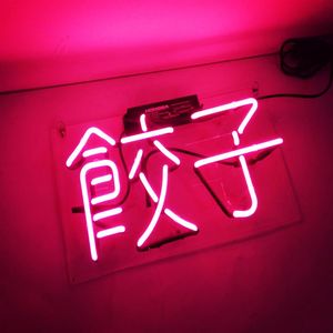 knoedel Restaurant Winkel glazen buis Neon Light Sign Thuis Bier Bar Pub Recreatie Kamer Game Lichten Windows Glazen Wandborden 15inch2353