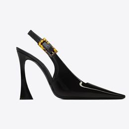 Dune Slingback Pumps Sildes Schoenen Sandalen 2024 Nieuwe Dames Designer Schoenen 10,5 cm Uitlopende Hakken Krokodil Naaldhak Geklede Schoenen Kantoor Luxe Schildpadgesp