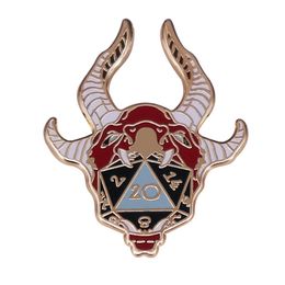 Dunge0ns Dragon D20 Dice Enamel Pin Dnd Game Brooch Charamatth Art Badge Jewelry Gift