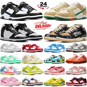 Dunke Chaussures de course Hommes Femmes Mode Détail Extérieur Plat Sports Baskets UNC Gris Brouillard Noir Blanc Panda Plate-forme Causal Designer Baskets Chaussure