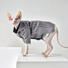 DUOMASUMI Diseño exclusivo Suéter para gato sin pelo Invierno Grueso Calor Devon Cornish Ropa para gato sin pelo Ropa para gato Sphynx 240320