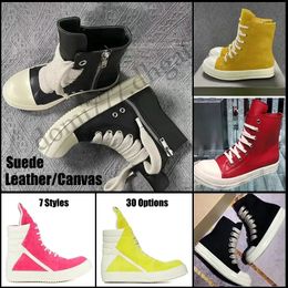 7Styles 30Options bottes en cuir/toile/daim de marque de qualité supérieure chaussures de sport décontractées avec fermeture éclair latérale à lacets pour hommes femmes