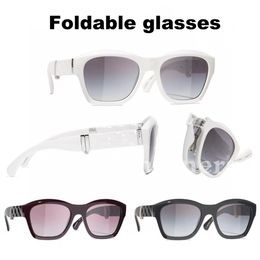 Modeontwerper opvouwbare bril dames heren mode opvouwbare zonnebril met geschenkdoos en etui 1:1 originele kwaliteit