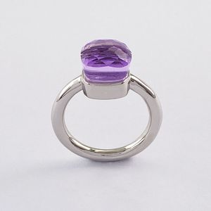 dupe ontwerp y2k kleurrijke snoep kristallen ringen voor vrouwen trouwring zilveren kleur