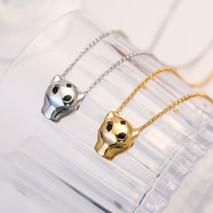 dupe bijoux 925 collier en argent sterling pour femmes et hommes pendentif léopard collier à breloques plaqué or rose et argent