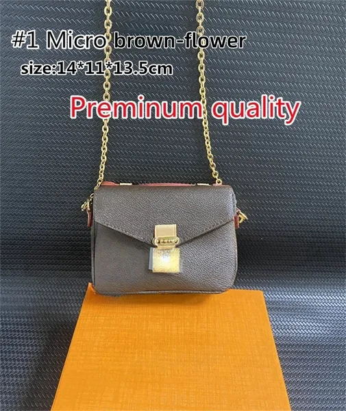 Met Sac à bandoulière en cuir véritable Mini sac à main Fermoir emblématique S-lock CrossBody Flap Monogrammes Pochette Sac à main 14 * 11 * 13.5cm M81390