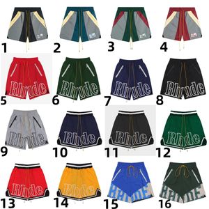 short d'été dupe Rh-ude grande collection color blocking micro-label tie rope hommes et femmes shorts de cinq minutes