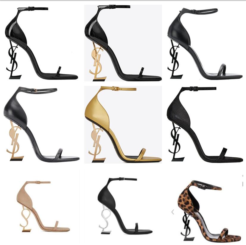 Dupe Y-S-L luxe femmes 10M sandales à talons hauts avec une ligne boucle sandales à bout ouvert avec boîte taille 34-40 LX001 dupe