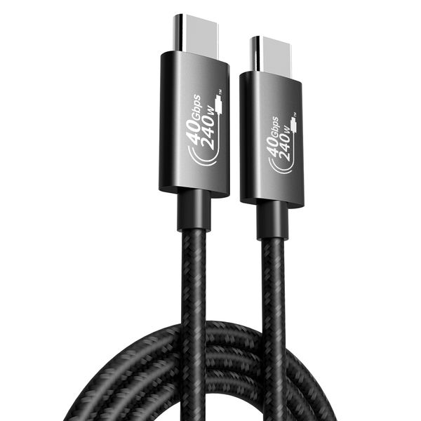 Câble Durable 2.0m USB4 40Gbps type-c mâle à mâle prise en charge charge rapide câble de date de charge USB PD 240W