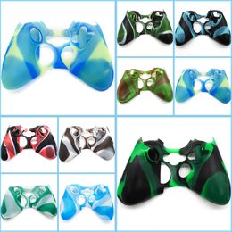 Duurzame Camouflage Siliconen Case voor Xbox 360 Controller Camo Gel Guards Soft Mouw Skin Grip Cover Hoge Kwaliteit Snel Schip