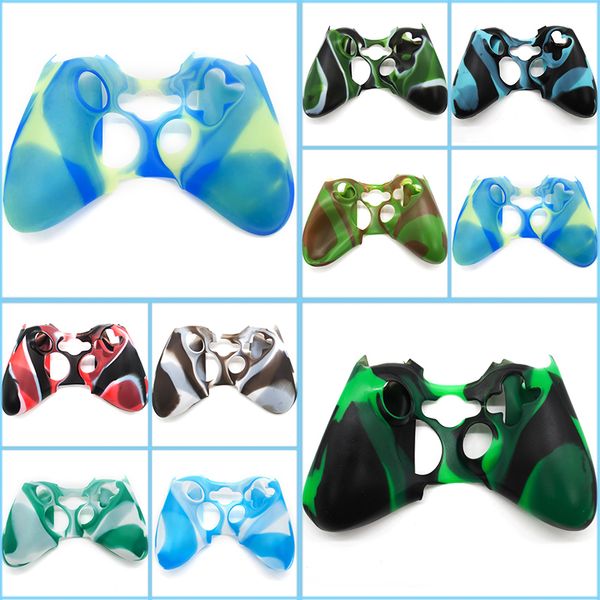 Coque en silicone de Camouflage Durable pour contrôleur Xbox 360, protections en Gel de Camouflage, housse de poignée en peau à manches souples, haute qualité, expédition rapide