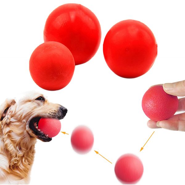 Balle de chien Durable pour l'entraînement à la mastication jouet à mâcher pour chien indestructible résistant balle rebondissante en caoutchouc souple améliorer la santé mentale 3 tailles
