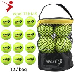 Balle de tennis durable à haute élasticité 12 pièces 240227