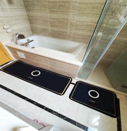 Mattes hipster durables salle de bain cuisine de qualité supérieure ensemble de luxe tapis de luxe intérieur absorbant l'eau muet balcon de salle de bain mats5317061