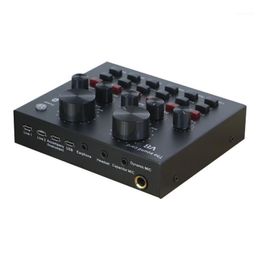 Duurzame KTV Live Broadcast Mini Audio Mixer Sound Card Card Console Mic Studio Recording voor mobiele telefoon Computer1