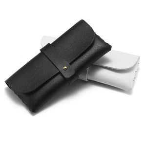 Durable Leather Eye Glasses Sunglasses Hard Case Protector Box Portable Solid Color Pressure Resistant Sunglasses Case