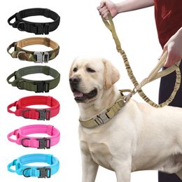 Duurzame Militaire Tactische Halsband Bungee Leash Set Pet Nylon Wandeltraining Halsband Voor Middelgrote Grote Honden Duitse Shepard