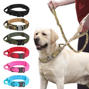 Collier de chien tactique militaire durable Lungee Lash Set Pet Nylon Walking Training For Medium gros chiens allemand Shepard 240418