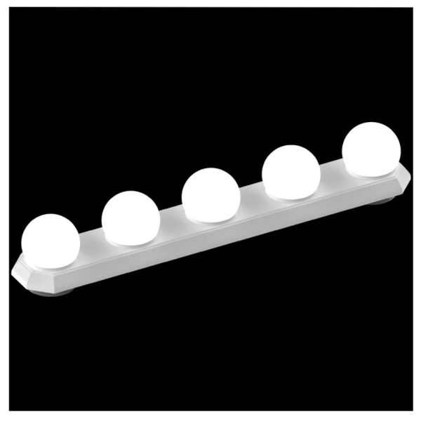 Kit de lámpara de pared USB LED LED LED LED duradero 5 ABS LED Aplicando baño Cool White para maquillaje de espejo Montaje de luz