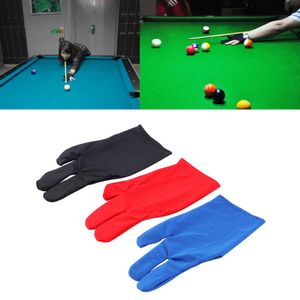 Gant durable en nylon de 3 doigts pour la billard billard Snooker Cue Shooter noir