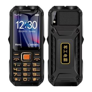 Durable Rugged Outdoor Mobile Phone Power Bank Big Battery SOS Dial Fast Call Blacklist Voice Changer Loud Sound Two Torch Push Button Cell Phones