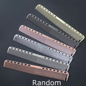 Peine de corte de peluquería de aluminio espacial duradero, peine de corte de pelo antiestático para salón, barbería, herramienta de Belleza del cabello 173K