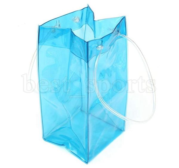 Sac à vin à vin Champagne transparent durable 111125cm Sac de refroidisseur de poche avec poignée sacs de refroidissement transparent portables Sacs OOA51173012740