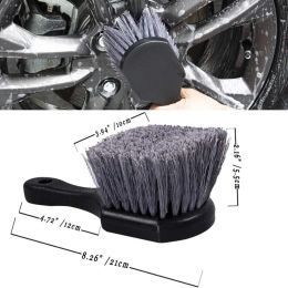 Brosse de roue de voiture universelle durable avec poignée créative longue brosse à brosse à broussailles à poils doux et brosse à broussailles