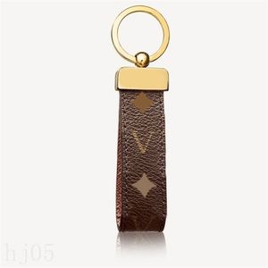 Duurzame portemonnee Keychain Designer Keyrings Letter Classic Old Flower Drage Populaire veelzijdige Portachiavi Gold Gold Metal Parts Women Keychains Chic PJ047 E23