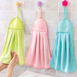 Chiffon propre résistant à l'usure, outils de cuisine, suspendus, 3 couleurs, doux et pratique, serviettes à main, couleurs unies, absorbantes, Toallas