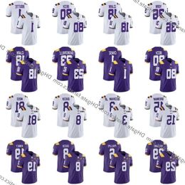 Dural Travin NCAA Lsu Tigers College Football Jersey personnalisé Jarvis Landry Chase Joe Burrow Justin Jefferson Clyde Edwards Helaire Derrius 14