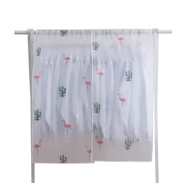 Cubierta de ropa antipolvo Magic Stick 90 * 110 cm Bolsa de gabinete para el hogar PEVA Flamingo Fruit Impreso Trajes Chaqueta Colgando Percha A prueba de polvo Nuevo 5 5ws G2