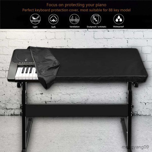 Housse anti-poussière Housses de piano électronique Étanche à la poussière Couverture de clavier de piano numérique électronique Pliable 61/88 Touche Sac de rangement pour clavier R230803