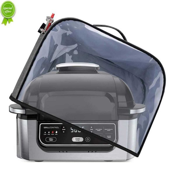 Housse anti-poussière pour Ninja Foodi Grill AG301 AG302 AG400 Housse de friteuse à air étanche à la poussière avec poches de rangement Accessoires de cuisine