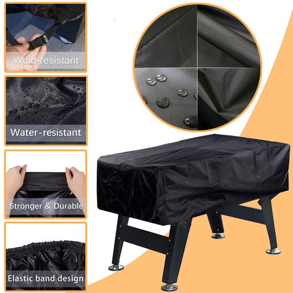 Housse anti-poussière extérieure étanche Oxford tissu baby-foot noir résistant football protecteur anti-poussière pour salle de jeux 230801