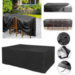 Cubierta de polvo Real Outdoor 100 Poliéster Negro Moderno Multiusos Lona Muebles de jardín 230221