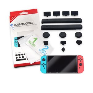 Stofdichte rubberen plug Thumbstick Cover Accessoires Geschikt voor Switch Game Screenprotector van gehard glas voor Switch178b