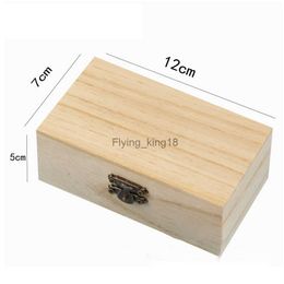 Anti-poussière avec serrure boîte à bijoux boîtier en bois carré boîtes de rangement à charnière artisanat simple conteneur de stockage boîte-cadeau HKD230812